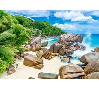 CASTORLAND 500 Piece Jigsaw Puzzles, La Digue Island, Seychelles, Tropical Beach Puzzle, Paradise Island, Landscape Jigsaw, Adult Puzzle, Castorland B-54251