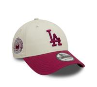LA Dodgers Cap Adjustable World Series Patch New Era Cream 9FORTY