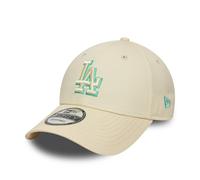 LA Dodgers Cap Strapback Adjustable Unisex Team Outline Cream 9forty
