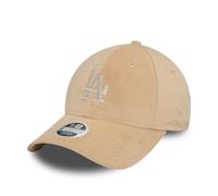 LA Dodgers Womens Velour Diamante Light Beige 9FORTY Adjustable Cap