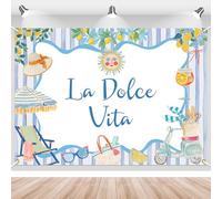 La Dolce Vita Bridal Shower Backdrop, Amalfi Coast Bridal Shower Decorations, Italian Wedding Decor, Destination Wedding Shower Party Supplies, 7 * 5Ft