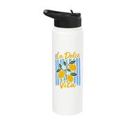 La Dolce Vita Lemon Italian Summer Vacation Vintage Stainless Steel Insulated Water Bottle