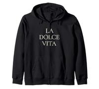 La Dolce Vita - Minimalist Italian Phrase for Sweet Life Zip Hoodie