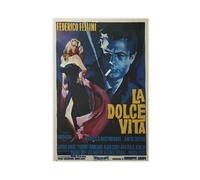 La Dolce Vita - Movie TV Show Classic Poster Canvas Poster Wall Art Decor Print Picture Paintings for Living Room Bedroom Decoration 20x30inch(50x75cm)