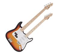 LA Double Neck Bass + Guitar by Gear4music Sunburst - Nearly New