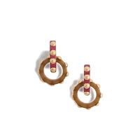 La DoubleJ studded hoop earrings - Brown One Size