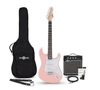 LA Electric Guitar Pink, 10W Guitar Amp & Accessory Pack