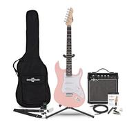 LA Electric Guitar Pink, 15W Guitar Amp & Ultimate Accessory Pack