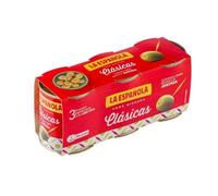 La Española Anchovy Stuffed Green Olives, Minibar Snack Pack - 2 x (3 x 50g Tins) - Total 6 Individual Mini Tins (Premium Spanish Pitted Olives, Perfect for Lunchboxes & Picnics)