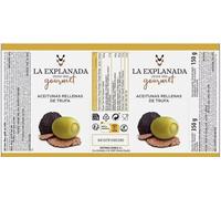 La Explanada Gourmet Spanish Manzanilla Olives Collection, Truffle, Jalapeño, Orange, Blue Cheese, Red Pepper Stuffed Manzanilla Olives, Pickles Flavours