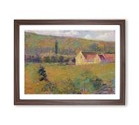 La Ferme De La Dime By Theodore Earl Butler Classic Painting Framed Print | A3 Walnut Framed Wall Art | Ready to Hang | Classic Historical Picture | Living Room Bedroom Lounge Office