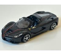 La Ferrari Aperta Italian Race Car Model Black Diecast 1:43 Scale Bburago Toy