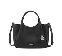 LA FESTIN Genuine Leather Women's Top Handle Handbag Crossbody Satchel Purse Small Shoulder Purse for Women with Buckle, Black