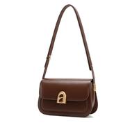 LA FESTIN Leather Shoulder Bag For Women - Adjustable Strap Crossbody Purses, Satchel Bags For Women, Caramel Brown, M