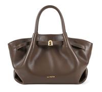 LA FESTIN Women's Top Handle Bags for Work & Daily Use, Genuine Leather Handbag with Adjustable Shoulder Strap, Brown, M