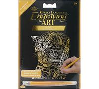 La Fourmi Mini Scratch Card 12.5 x 17.5 cm Gold Leopard, Cardboard, Multicolored, 12,5X17,5cm