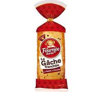 La Fournée Dor ée La Gâche Sliced with Chocolate Nuggets 500 g (Pack of 1)