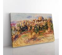 La Gaude By Pierre Auguste Renoir Classic Painting Canvas Wall Art Print Ready to Hang, Framed Picture for Living Room Bedroom Home Office Décor, 50x35 cm (20x14 Inch)