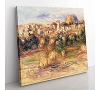 La Gaude by Pierre Auguste Renoir Classic Painting Canvas Wall Art Print Ready to Hang, Framed Picture for Living Room Bedroom Home Office Décor, 50x50 cm (20x20 Inch)