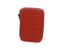 La Gazza Untia One Time Pencil Case Complete with 3 Compartments 1 Zip - New 2025/2026, Off Red, School pencil case