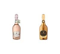 La Gioiosa Prosecco Rose DOC Millesimato, 1 x 750ml, label may vary & Prosecco Gold, Gift for Mums, Dads and friends, Ideal for celebrations and parties - 75cl