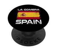 La Gomera Spain Flag Design Proud Spanish Flag PopSockets Adhesive PopGrip