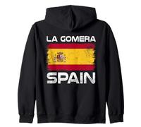 La Gomera Spain Flag Design Proud Spanish Flag Zip Hoodie