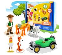 La Granja de Zenon, Set de Figuritas de Acción y Aventura para Niños, Figuritas + Lonchera Edición Limitada Color Dorado | Zenon, Vaca Lola. Bartolito, Lorito Pepe y mas (6 Figuritas)