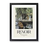 La Grenouillere By Pierre Auguste Renoir Exhibition Museum Painting Framed Wall Art Print, Ready to Hang Picture for Living Room Bedroom Home Office Décor, Black A3 (34 x 46 cm)