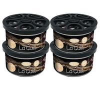 La Guilt Couture Car Air Freshener Tin - 60 Day Lost-Lasting, Strong, Odour Eliminating Designer Perfume Inspired Fragrance - Scented Air Freshener Car Accessories for Men and Women, 4 Pack