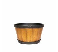 La Hacienda 39cm Medium Oban Whiskey Barrel - Plastic - L39xW39xH23 cm - Light Oak La Hacienda Light Oak