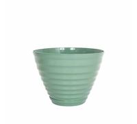 La Hacienda 40cm Vale Planter with In-Built Saucer - Plastic - L40 x W40 x H30 cm in Green La Hacienda Green