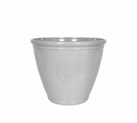 La Hacienda 45Cm Large Eden Emblem Plant Pot - Plastic - L45 X W45 X H38 Cm - Grey