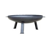 La Hacienda 55576 Pittsburgh Medium Firepit - Industrial Thick Steel - Patio Heater - 360 View - Log Burner, Oiled Steel, 33cm H x 85cm