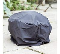 La Hacienda 60542 Premium Fire Pit Basket Bowl Cover Grey