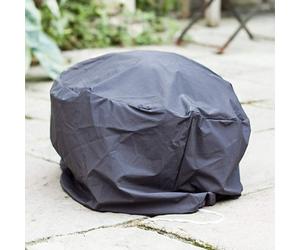 La Hacienda 60542 Premium Fire Pit Basket Bowl Cover Grey