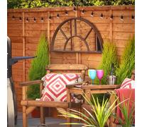 La Hacienda Aged Half Moon Arch Mirror 100 X 50 Cm