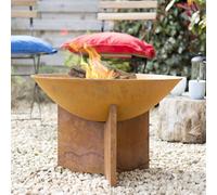La Hacienda Kala Firepit - Cast Iron/oxidised/steel - L56 X W56 X H38 Cm - Natural