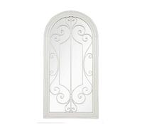 La Hacienda Scrolled Arch Outdoor Garden Mirror, One Size, White