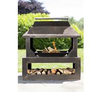 La Hacienda Stonehurst Brushed Bronze Effect Steel Fire Pit Bronze