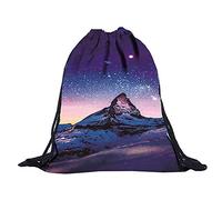 LA HAUTE Galaxy Drawstring Bag 3D printed Backpack Gymsack Gym Bag School Travel Backpack
