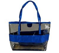 LA HAUTE Women Girls Summer Transparent Jelly Beach Tote Bags Fashion Dot Print PVC Waterproof Swimming Shoulder Bags with Insert Small Purse