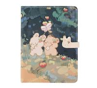 LA HUATE Cute Travel Journal Pu Leather Cover Journal Notebook Kawaii Japanese Sketchbook Journal Diary with Magnetic Buckle