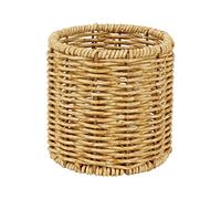 LA HUATE Handmade Wicker Pen & Pencil Holder Rattan Desktop Organizer Toothbrush & Makeup & Cutlery Cup Holder