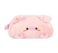LA HUATE Kid's Super Cute Plush Pencil Case Pig Design Pencil Holder Pen Case for School Children Students
