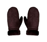 LA HUATE Women Winter Gloves Suede Leather Thermal Mittens Thickening Gloves Outdoor Windproof Gloves