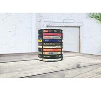 La Huella Personalised vintage mug with 80s cassettes of different groups. Ideal for all lovers of tapes and rock.