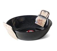 La Ideal Enamelled Steel Deep Pan, 38 cm, Black