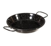La Ideal Enamelled Steel Paella Pan, Black, 15 cm