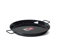 La Ideal Enamelled Steel Paella Pan, Black, 40 cm